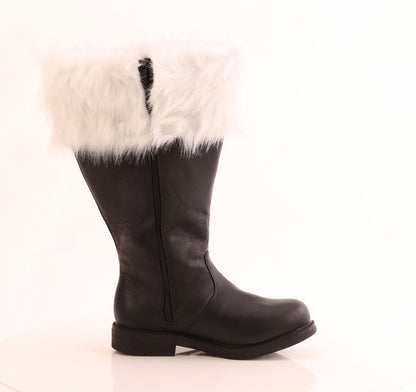 【FUNTASMA】SANTA-106WC ヒールシューズ Blk Pu-Wht Faux Fur【取寄】