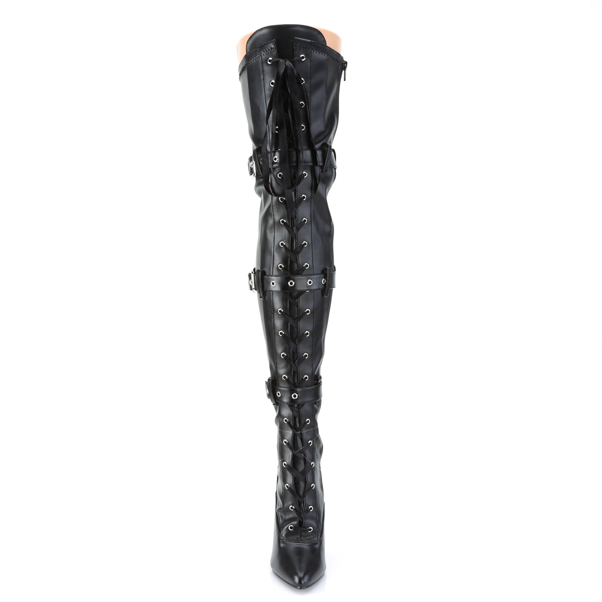 【PLEASER】SEDUCE-3028 シングルソールシューズ Blk Str Faux Leather【取寄】