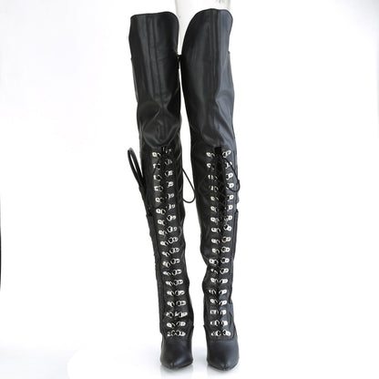 【PLEASER】SEDUCE-3082 シングルソールシューズ Blk Str. Faux Leather【取寄】