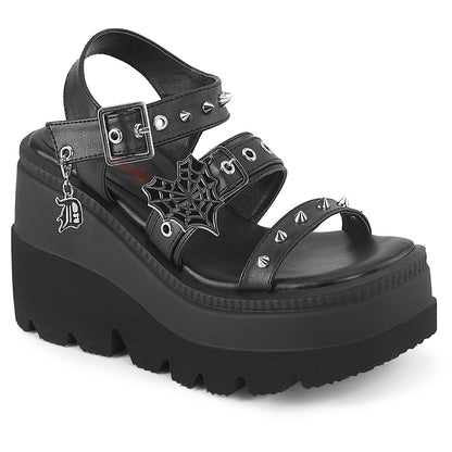 【DEMONIA】SHAKER-13 厚底サンダル Blk Vegan Leather【取寄】