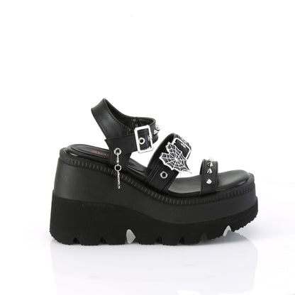 【DEMONIA】SHAKER-13 厚底サンダル Blk Vegan Leather【取寄】
