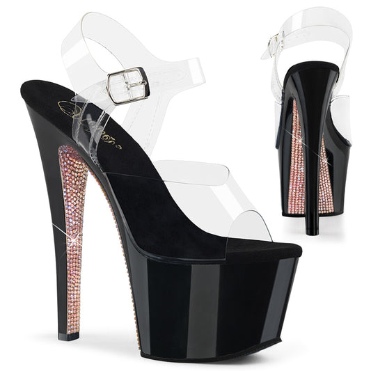 【PLEASER】SKY-308CRS シューズ Clr/Blk-Champagne AB RSTN【取寄】
