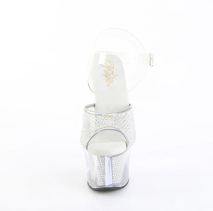【PLEASER】SKY-308PREM-RSNT プラットフォームシューズ Clr TPU-Slv RS/Slv SRS【取寄】