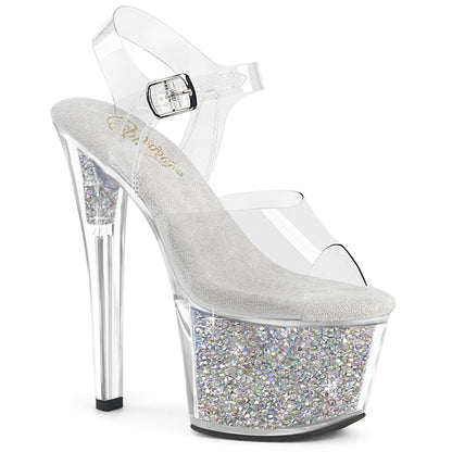 【PLEASER】SKY-308RSI プラットフォームシューズ Clr/Clr-Slv AB RS【取寄】