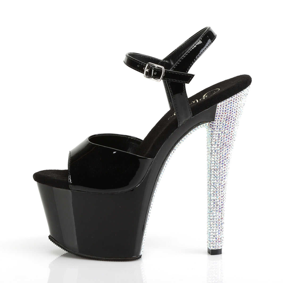 【PLEASER】SKY-309CHRS プラットフォームシューズ Blk/Blk-Slv AB RSTN【取寄】