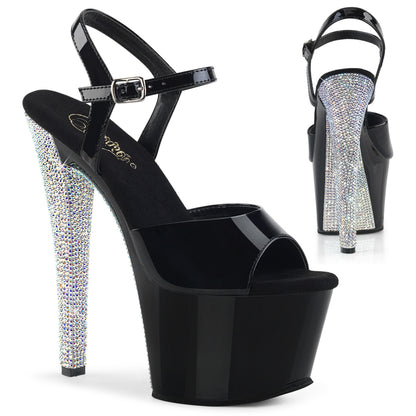 【PLEASER】SKY-309CHRS シューズ Blk/Blk-Slv AB RSTN【取寄】