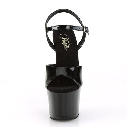 【PLEASER】SKY-309CRS プラットフォームシューズ Blk/Blk-Slv AB RSTN【取寄】