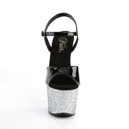 【PLEASER】SKY-309LG シューズ Blk Pat/Slv Multi Glitter【取寄】