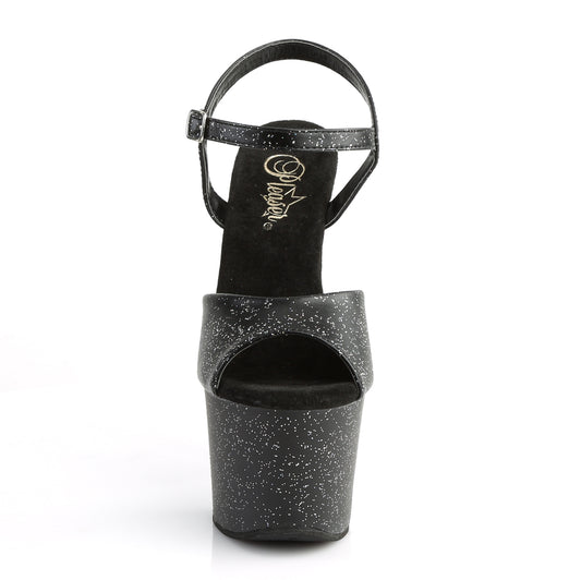 【PLEASER】SKY-309MMG シューズ Blk Faux Leather/Blk Matte【取寄】