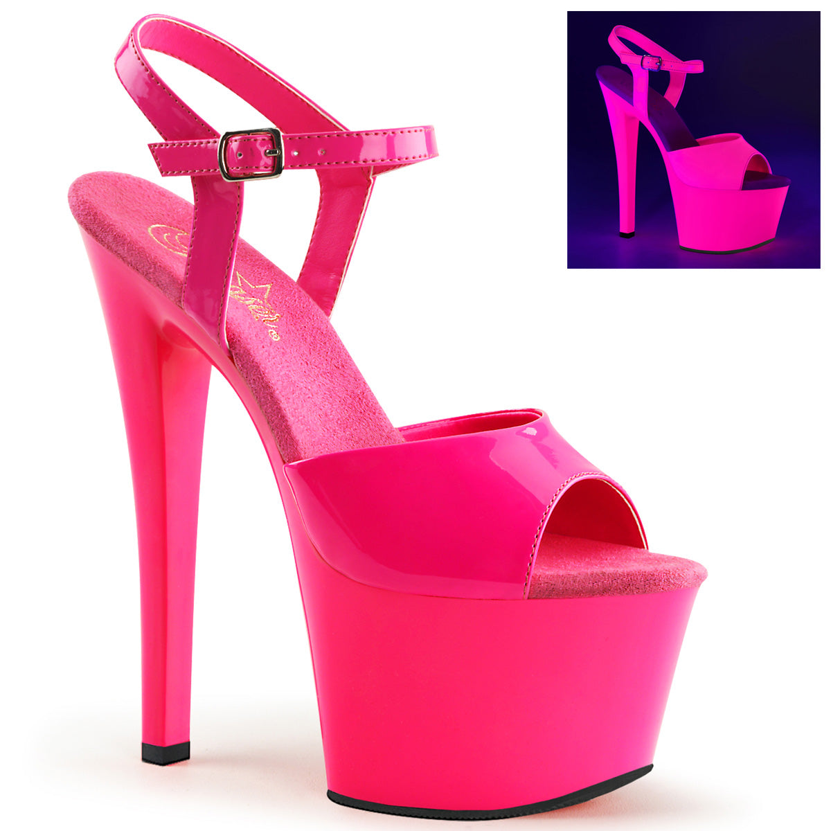 【PLEASER】SKY-309UV シューズ Neon H. Pink/H. Pink【取寄】