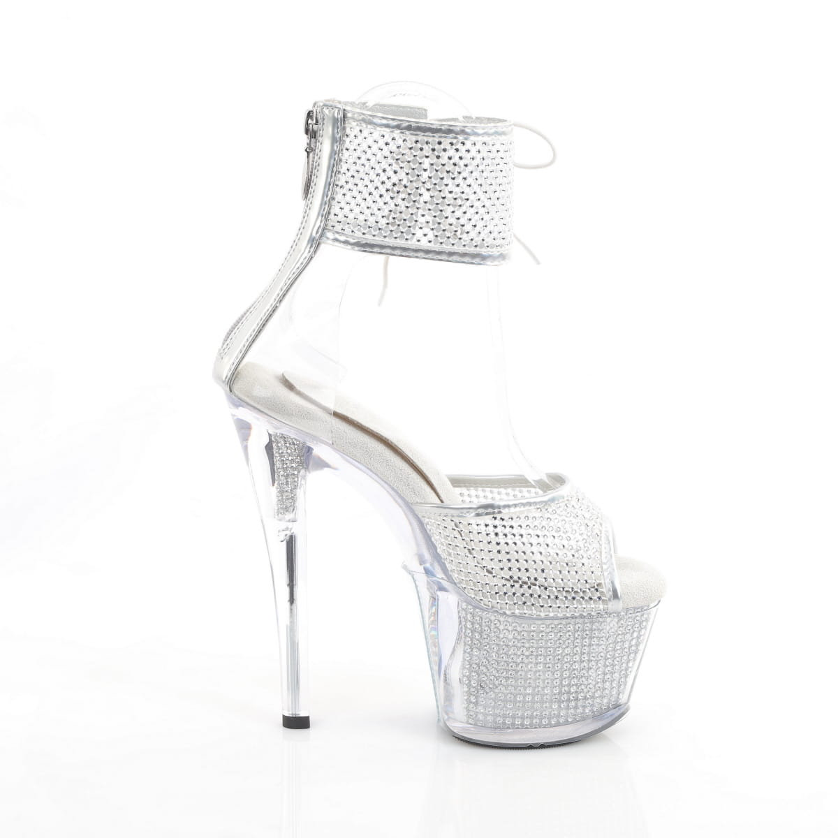 【PLEASER】SKY-324PREM-RSNT プラットフォームシューズ Clr TPU-Slv RS/Slv SRS【取寄】