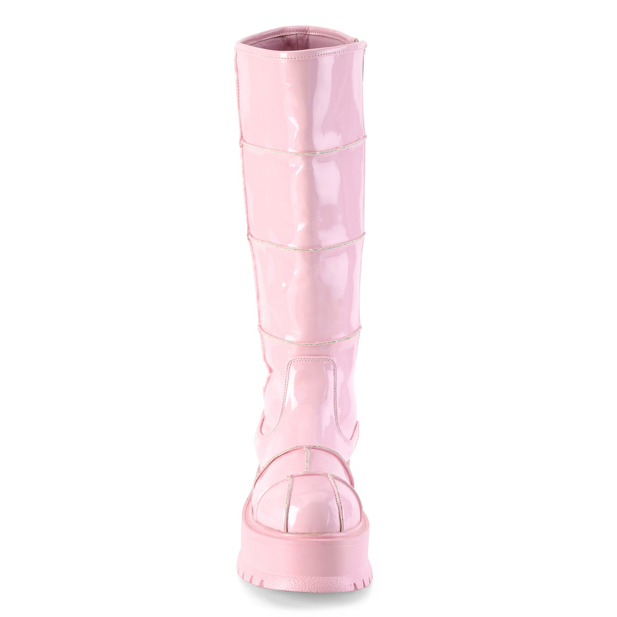 【DEMONIA】SLACKER-230 ミドルブーツ B. Pink Hologram Pat【取寄】