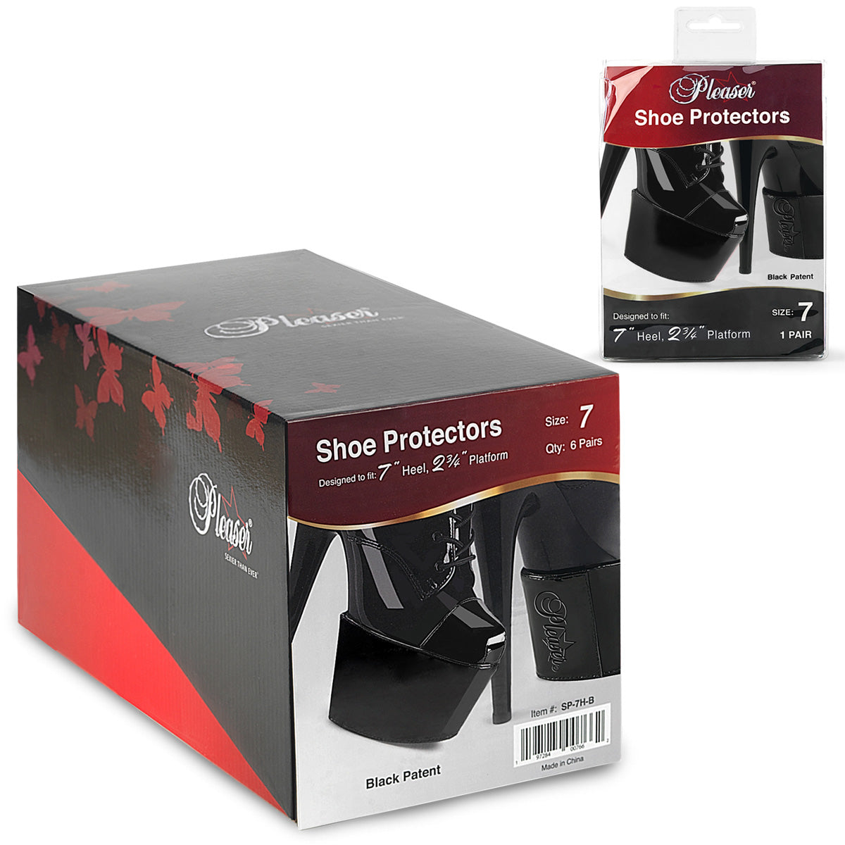 【PLEASER】SP-7H-B シューズ PLEASER Shoe Protectors for 7" Heels【取寄】