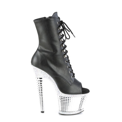 【PLEASER】SPECTATOR-1021RS シューズ Blk Faux Leather/Slv RS-Chrome【取寄】