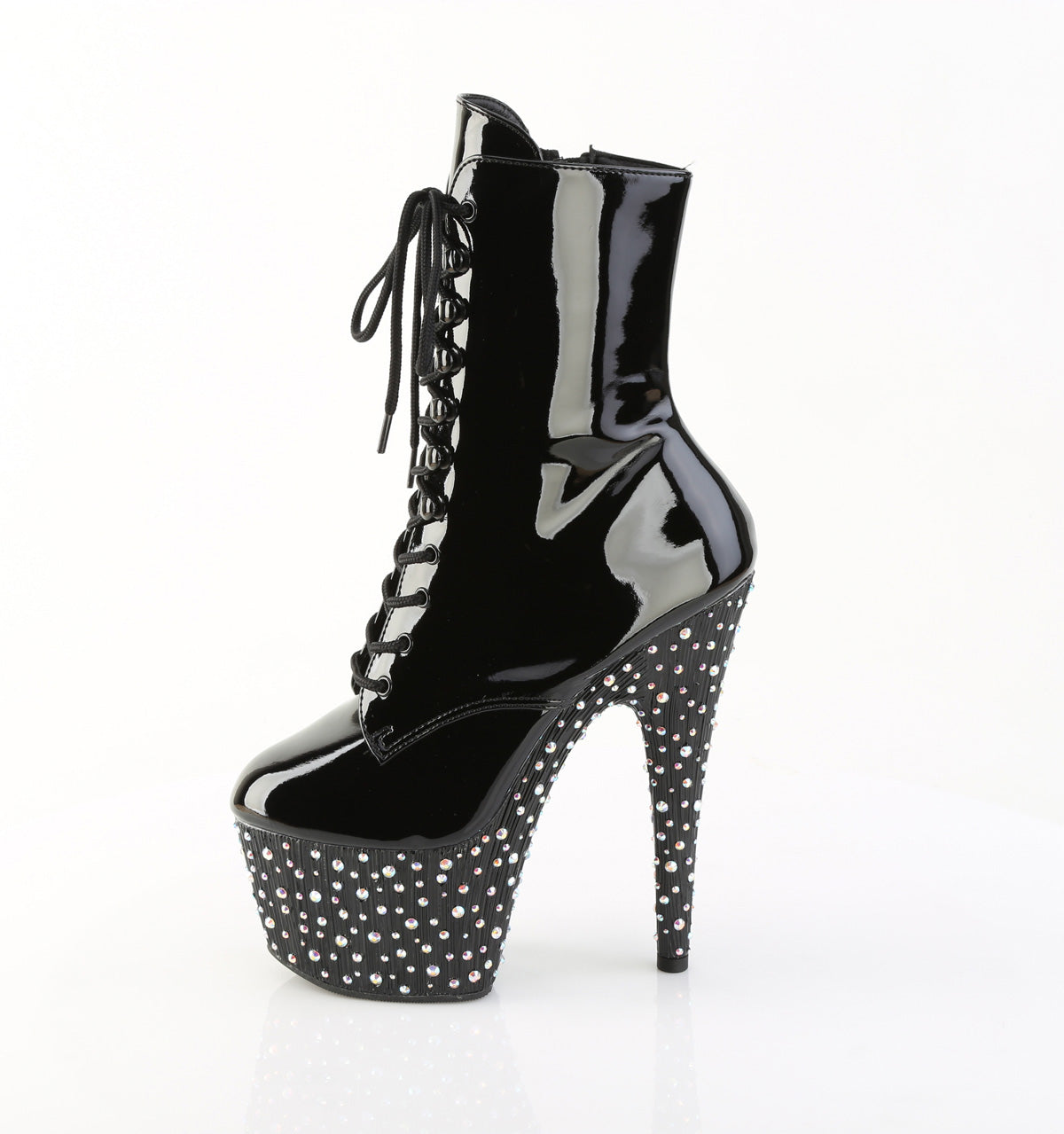 【PLEASER】STARDANCE-1020 プラットフォームシューズ Blk Pat/Blk-Slv Multi RS【取寄】