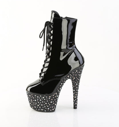 【PLEASER】STARDANCE-1020 プラットフォームシューズ Blk Pat/Blk-Slv Multi RS【取寄】