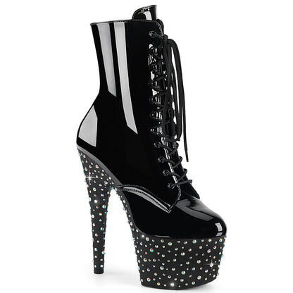 【PLEASER】STARDANCE-1020 シューズ Blk Pat/Blk-Slv Multi RS【取寄】