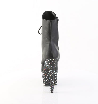 【PLEASER】STARDANCE-1020 プラットフォームシューズ Blk Faux Leather/Blk-Slv Multi RS【取寄】