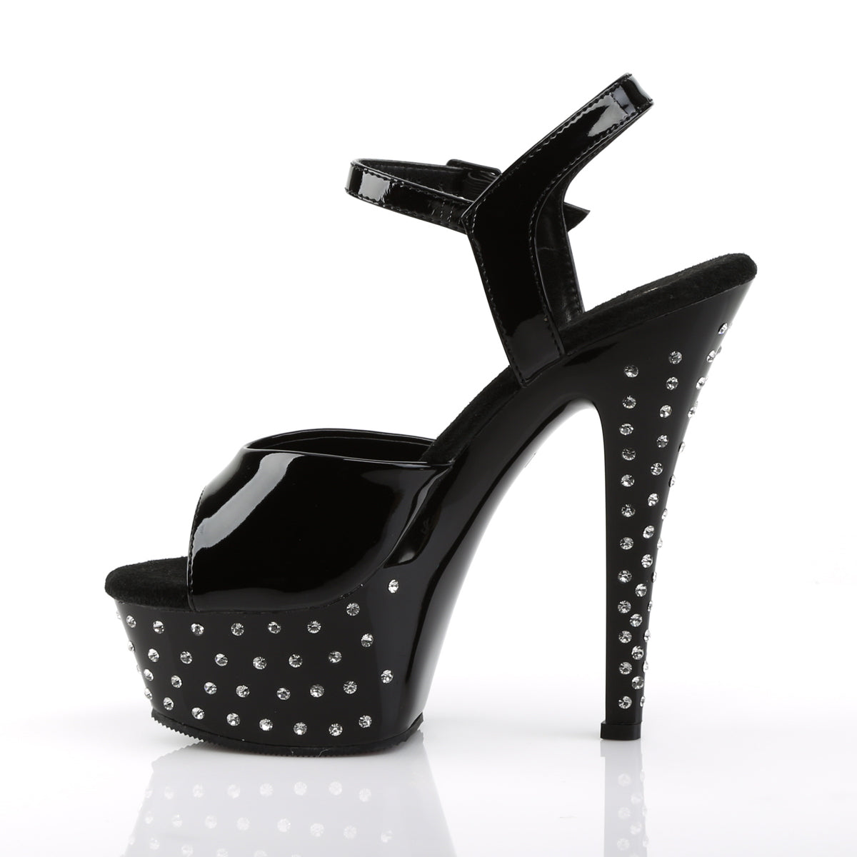【PLEASER】STARDUST-609 シューズ Blk Pat/Blk【取寄】