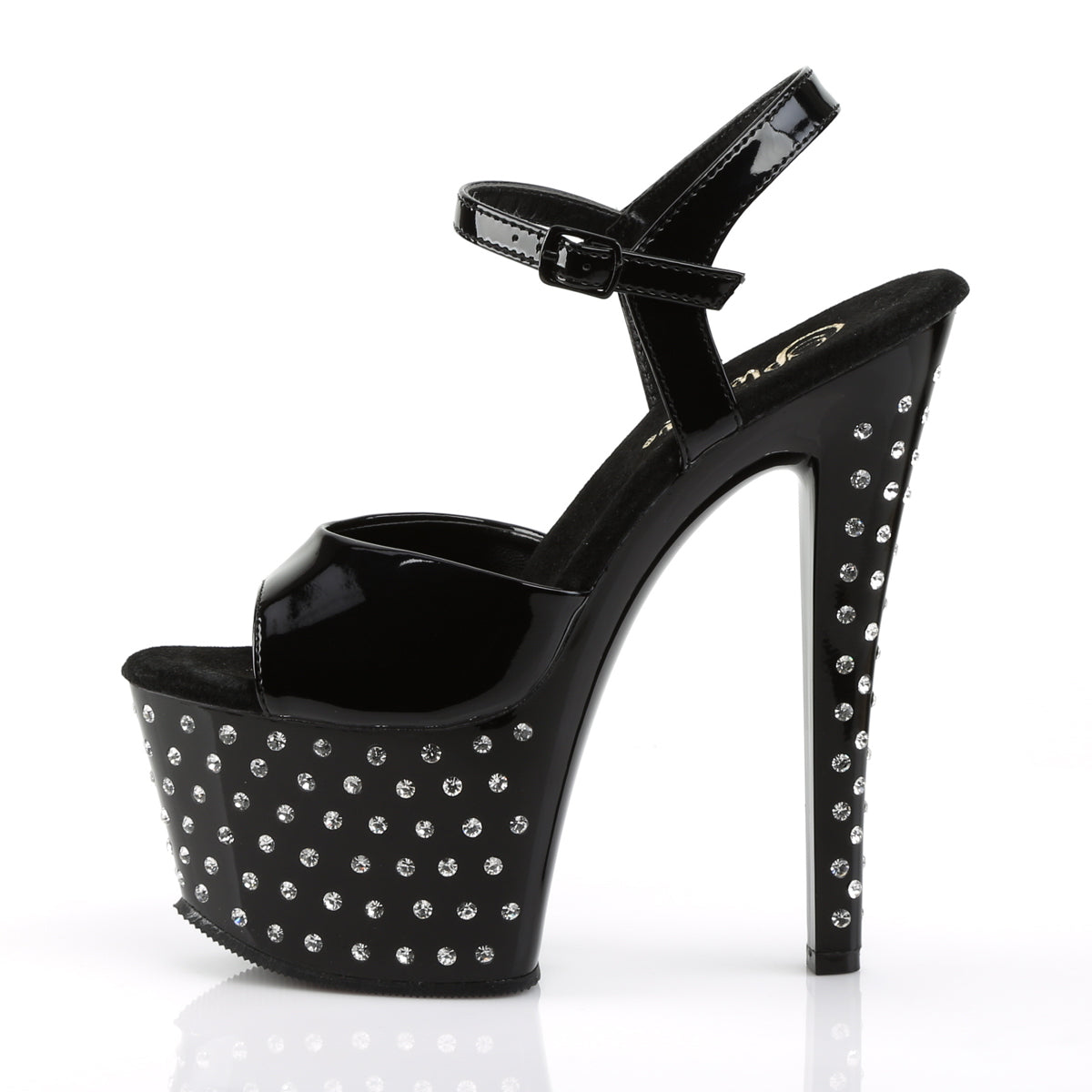 【PLEASER】STARDUST-709 プラットフォームシューズ Blk Pat/Blk【取寄】