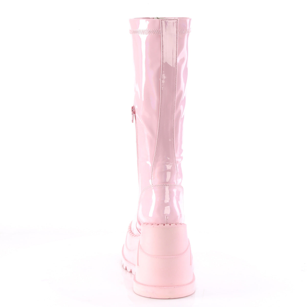 【DEMONIA】STOMP-200 ミドルブーツ B. Pink Hologram Stretch Patent【取寄】