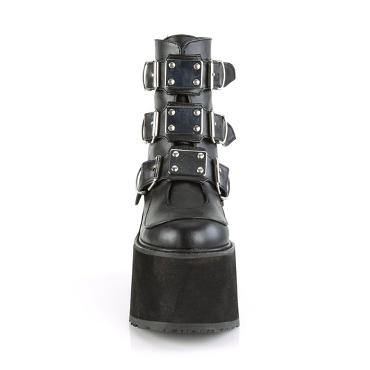【DEMONIA】SWING-105 アンクルブーツ Blk Vegan Leather【取寄】