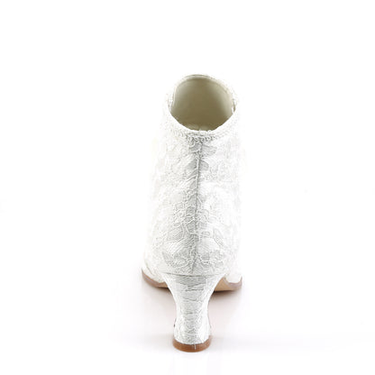 【FABULICIOUS】VICTORIAN-30 ブーツ Ivory Satin-Lace【取寄】