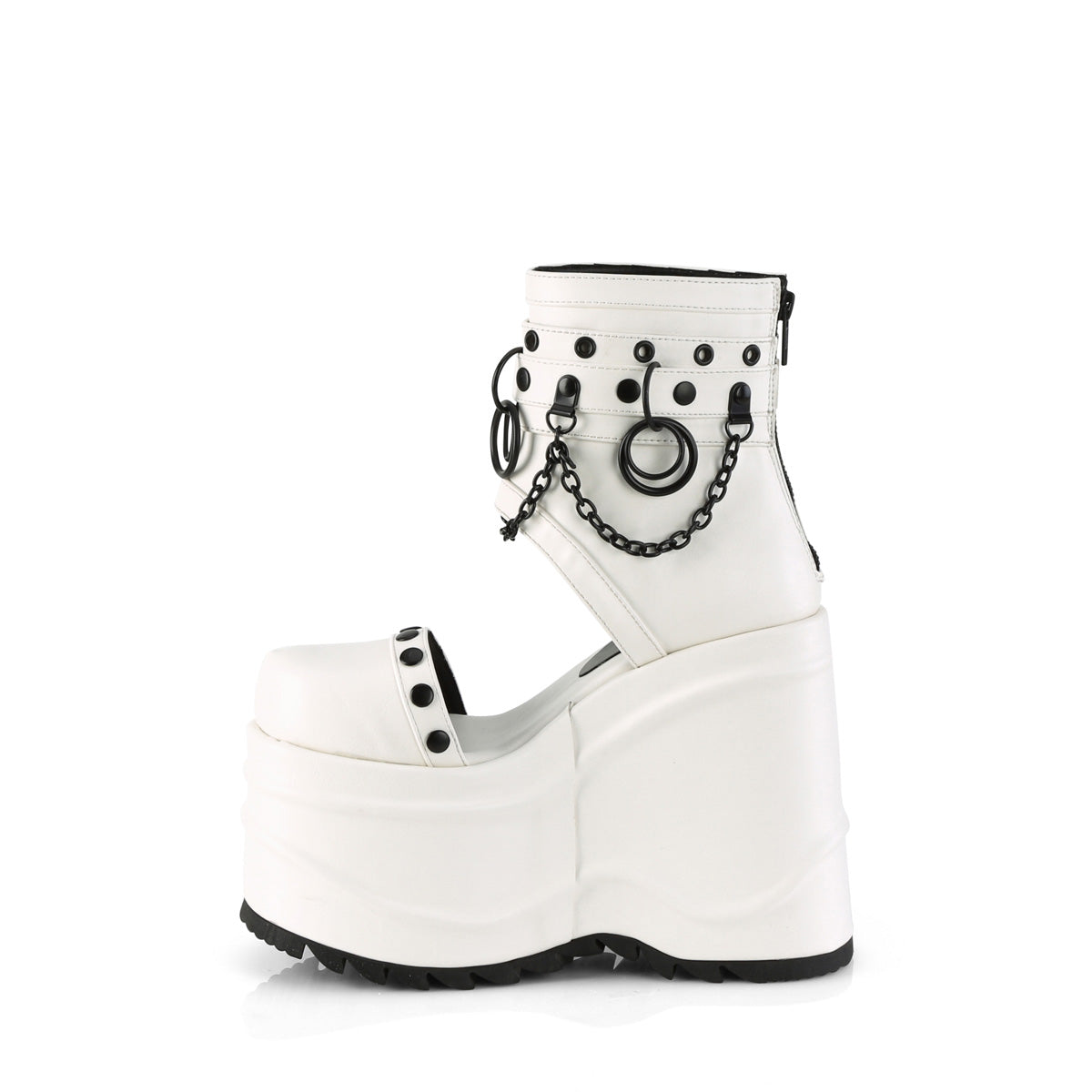 【DEMONIA】WAVE-22 厚底サンダル Wht Vegan Leather【取寄】