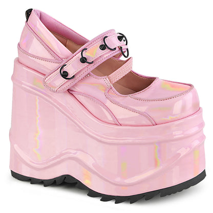 【DEMONIA】WAVE-48 ヒール B. Pink Hologram Pat【取寄】