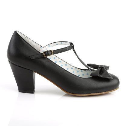 【PIN UP COUTURE】WIGGLE-50 シングルソールシューズ Blk Faux Leather【取寄】