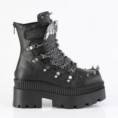 【DEMONIA】WRATH-55 アンクルブーツ Blk Vegan Leather【取寄】