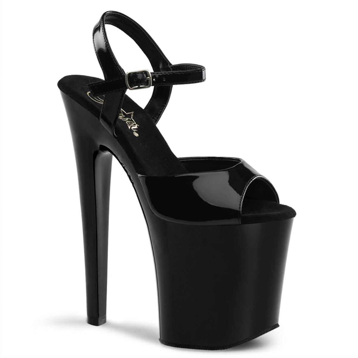 【PLEASER】XTREME-809 シューズ Blk Pat/Blk【取寄】