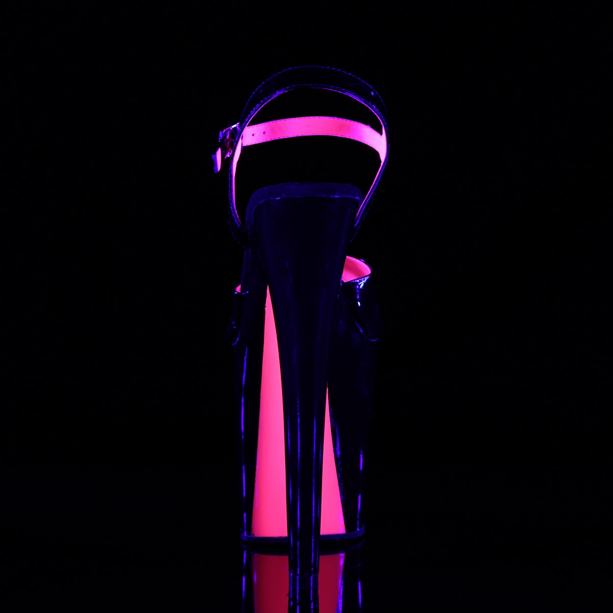 【PLEASER】XTREME-809TT プラットフォームシューズ Blk Pat-Neon H. Pink/Blk【取寄】