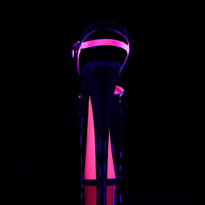 【PLEASER】XTREME-809TT プラットフォームシューズ Blk Pat-Neon H. Pink/Blk【取寄】