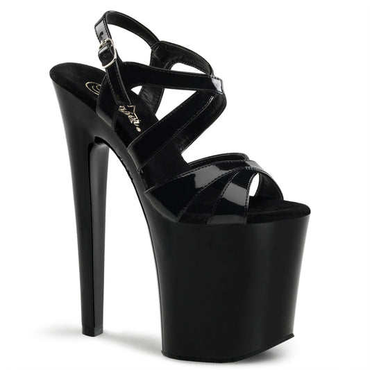 【PLEASER】XTREME-872 シューズ Blk Pat/Blk【取寄】