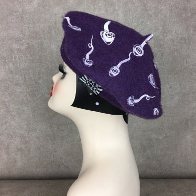 ベレー帽（スペルマ/紫）