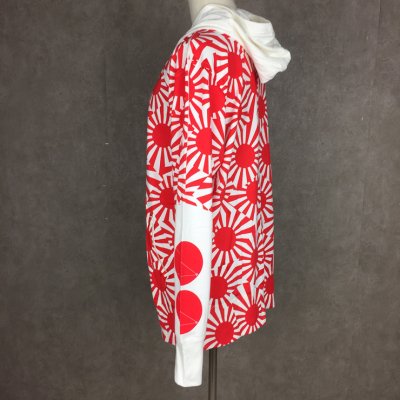 Zip-up hoodie (Hinomaru/white red)