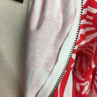 Zip-up hoodie (Hinomaru/white red)