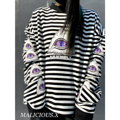 [9EYES]VERY LONG SLEEVE T-SHIRT / STRIPE