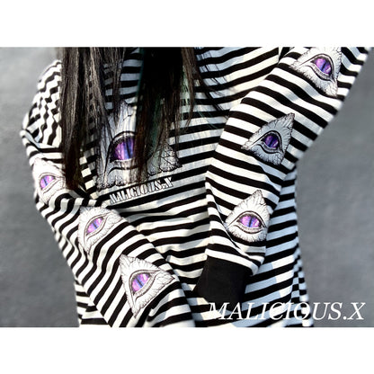 [9EYES]VERY LONG SLEEVE T-SHIRT / STRIPE