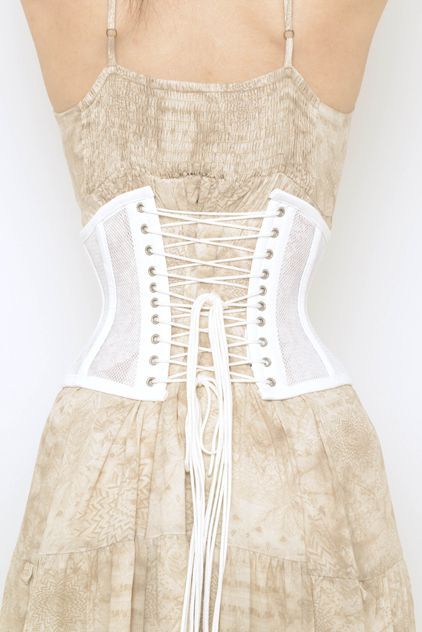 Underbust corset basic short (for summer/white) [BS-WS] [order]