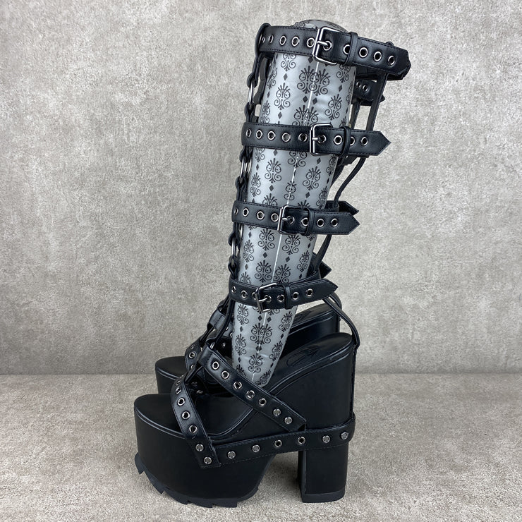 Obsidian wasteland buckled outlet boots