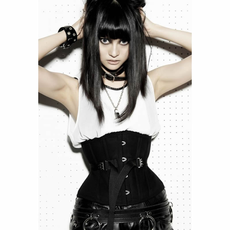 pure one corset works★ファンレーシング コルセット 砂時計型 ファンレーシング アンダーバスト ホワイト Hourglass