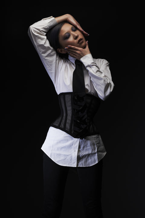 Underbust corset Hourglass type underbust corset (for summer/black) [HU-BS] [Order]
