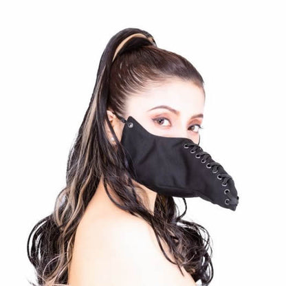 Plague mask (long/racing/black) [PM-LLB]