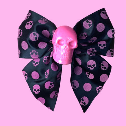 【KREEPSVILLE666】SKULL COLLECTION PINK HAIR BOW