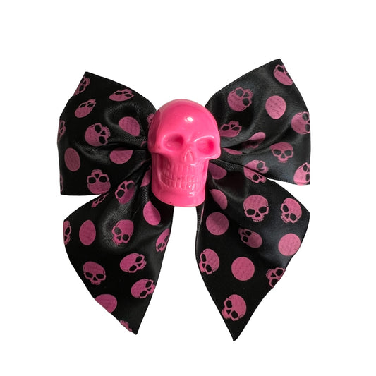 skull bow hairslide