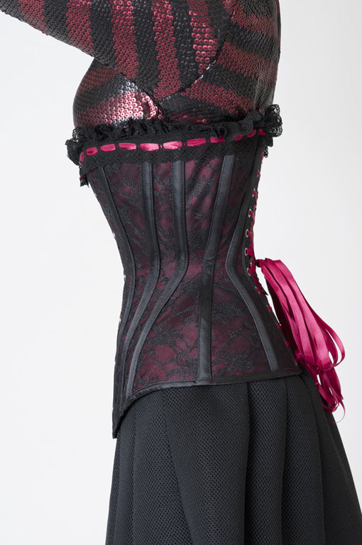 PureOne Corset Works ヴィクトリアンハーフカップ（シルバー） USED】ハーフカップコルセット ヴィクトリアン：シルバー