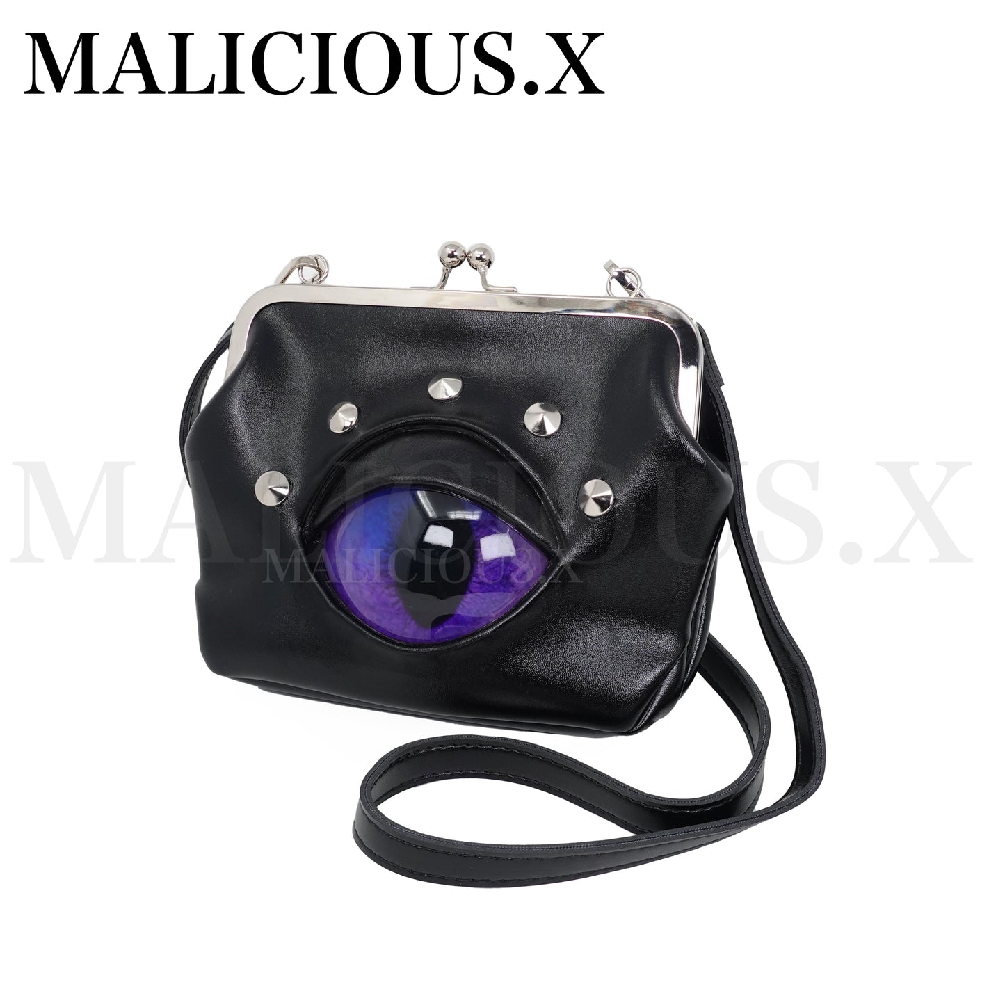 CAT EYE SHOULDER METAL CLASP BAG / VIOLET MARBLE